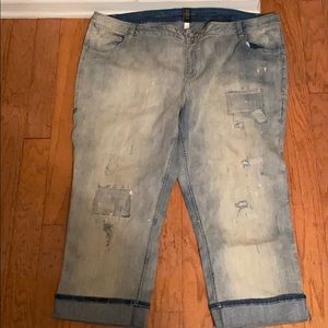 NWT LANE BRYANT CROP JEANS